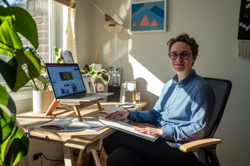 Optimisez l’ergonomie de votre bureau senior grâce à un support DIY pour un espace de travail confortable.